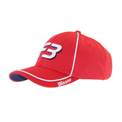 Red Polymesh Embroidered Logo Baseball Cap Unisex Low Profile Adjustable Casual Hats