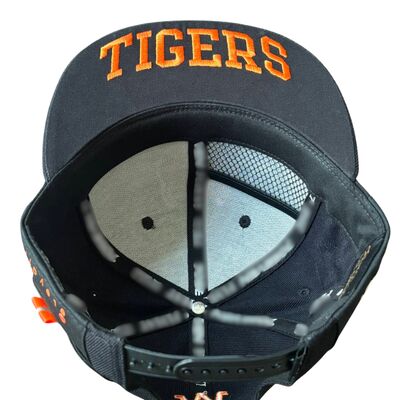 High Quality 3D Embroidered Chain Snapback Cap Street Hip Hop Block Flat Brimmed Baseball Hat Utility Pocket with velcro Zipper