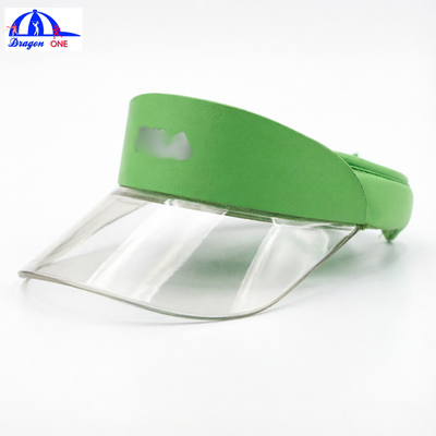 Custom Logo Transparent Brim Visors Hat Multi-Color Sporty Outdoor Sun UV Protection Breathable Fabric Contrast Stitching Open